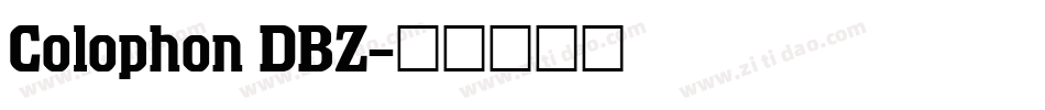 Colophon DBZ字体转换